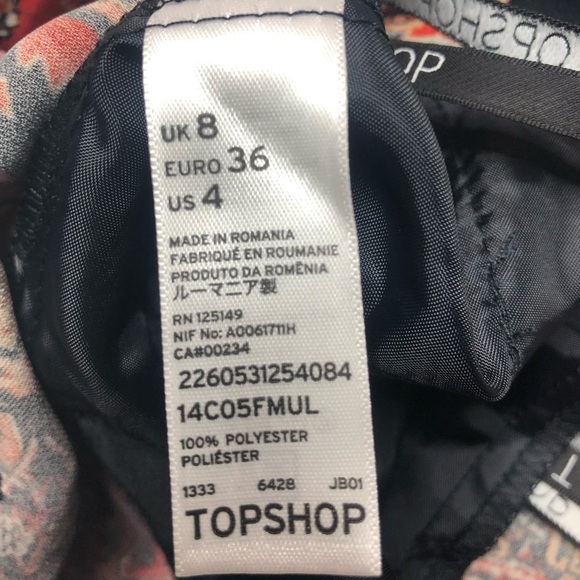 Topshop Printed Shorts 4 - Picture 4 of 4